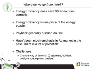 Energy Efficiency at the Farm Level