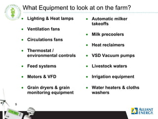 Energy Efficiency at the Farm Level