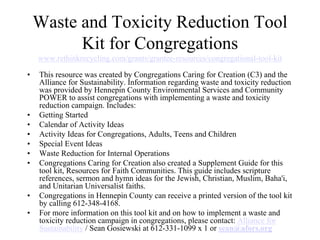 Congregations Leading the Way