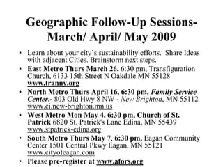 Congregations Leading the Way