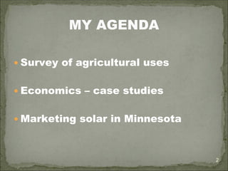 Marketing Solar for Agricultural Users