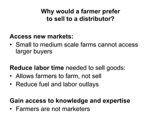 Local Foods Distribution & Infrastructure
