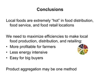 Local Foods Distribution & Infrastructure