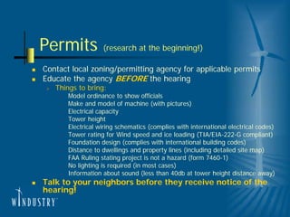 Planning a Small Wind Turbine Project
