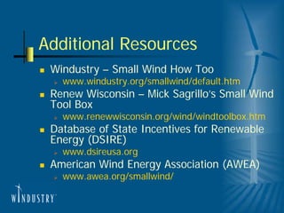 Planning a Small Wind Turbine Project