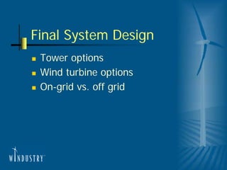 Planning a Small Wind Turbine Project
