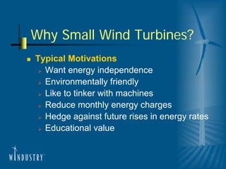 Planning a Small Wind Turbine Project
