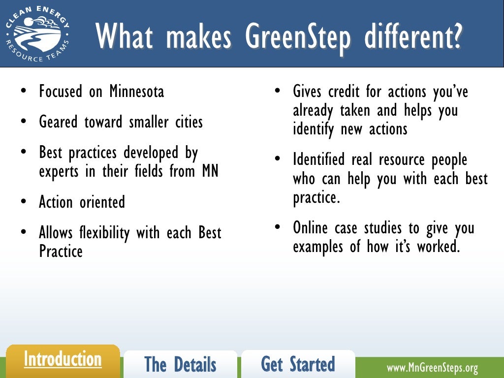 Introduction to Minnesota GreenStep Cities