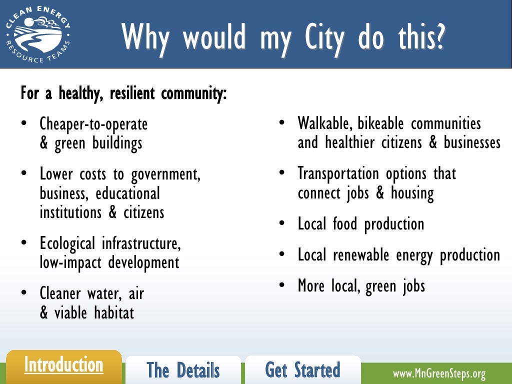 Introduction to Minnesota GreenStep Cities