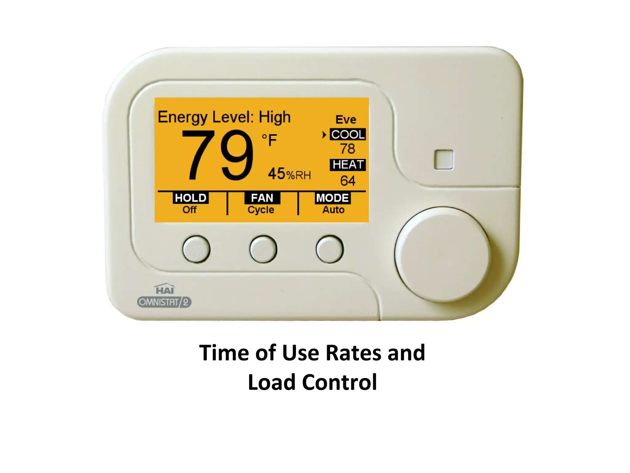 Time of Use Rates and 
    Load Control
 