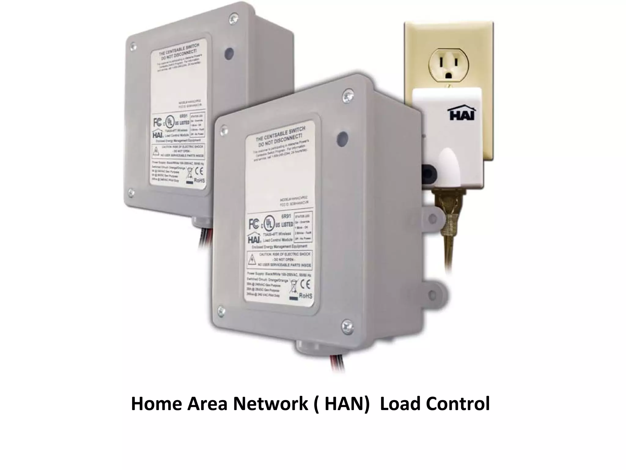 Home Area Network ( HAN)  Load Control
 