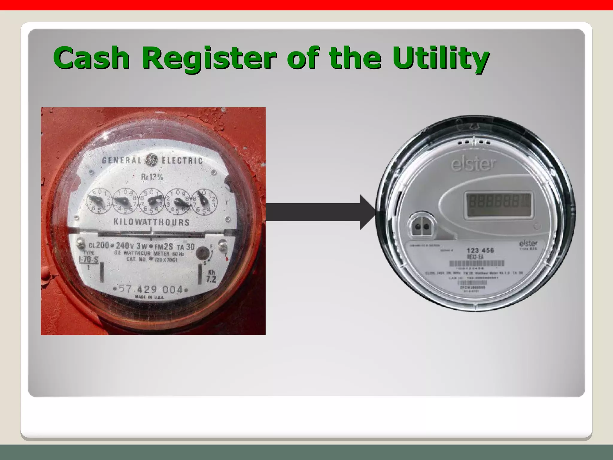 Cash Register of the Utility
 