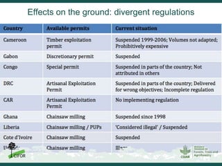 Inclusiveness, equity and sustainability: New ideas needed for informal timber operators in Sub-Saharan Africa