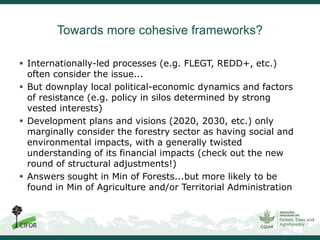 Inclusiveness, equity and sustainability: New ideas needed for informal timber operators in Sub-Saharan Africa