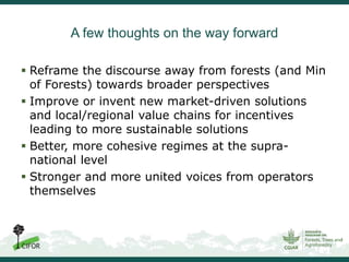 Inclusiveness, equity and sustainability: New ideas needed for informal timber operators in Sub-Saharan Africa