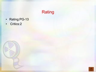 Rating
• Rating:PG-13
• Critics:2
 