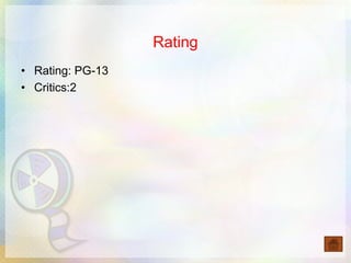 Rating
• Rating: PG-13
• Critics:2
 