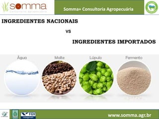 Somma+ Consultoria Agropecuária
www.somma.agr.br
INGREDIENTES NACIONAIS
VS
INGREDIENTES IMPORTADOS
 