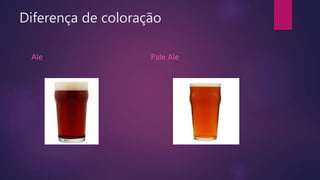 Diferença de coloração
Ale Pale Ale
 