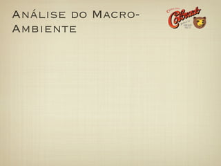 Análise do Macro-
Ambiente
 