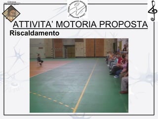 ATTIVITA’ MOTORIA PROPOSTA
Riscaldamento
 