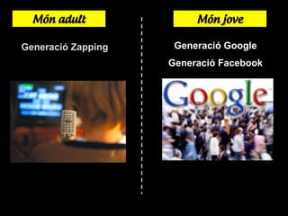 Món adult
Generació Zapping

Món jove
Generació Google
Generació Facebook

 