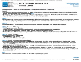 Cáncer cérvicouterino, Guia NCCN 2019. | PDF
