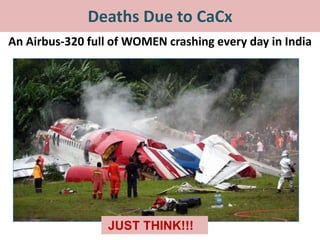An Airbus-320 full of WOMEN crashing every day in India
Deaths Due to CaCx
JUST THINK!!!
 