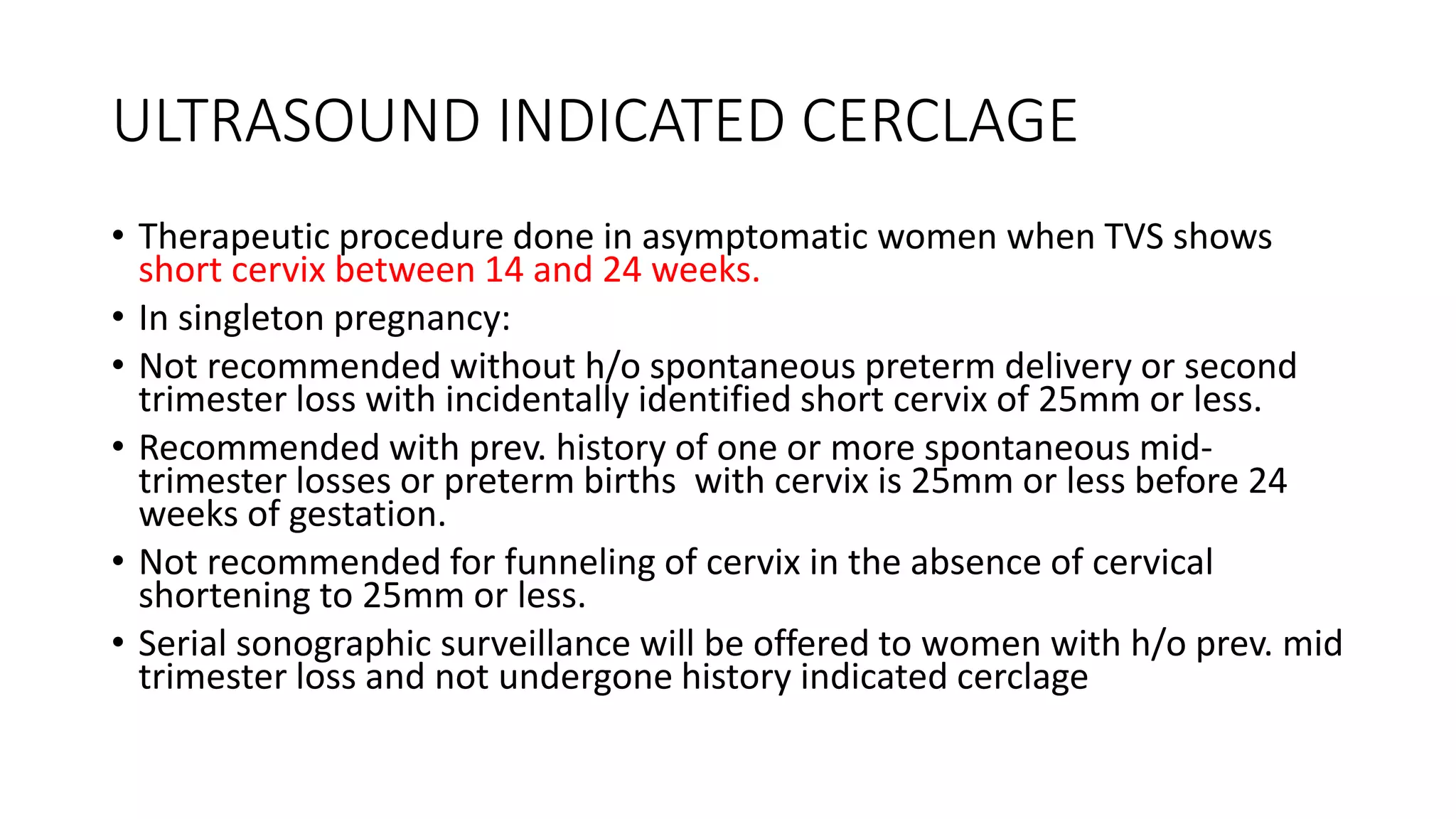 Cervical cerclage Procedure PPT