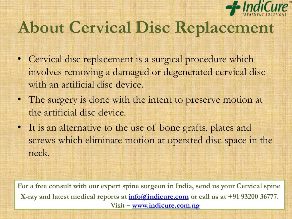 Cervical Disc Replacement Surgery in India at Affordable Cost