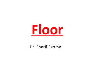Floor
Dr. Sherif Fahmy
 