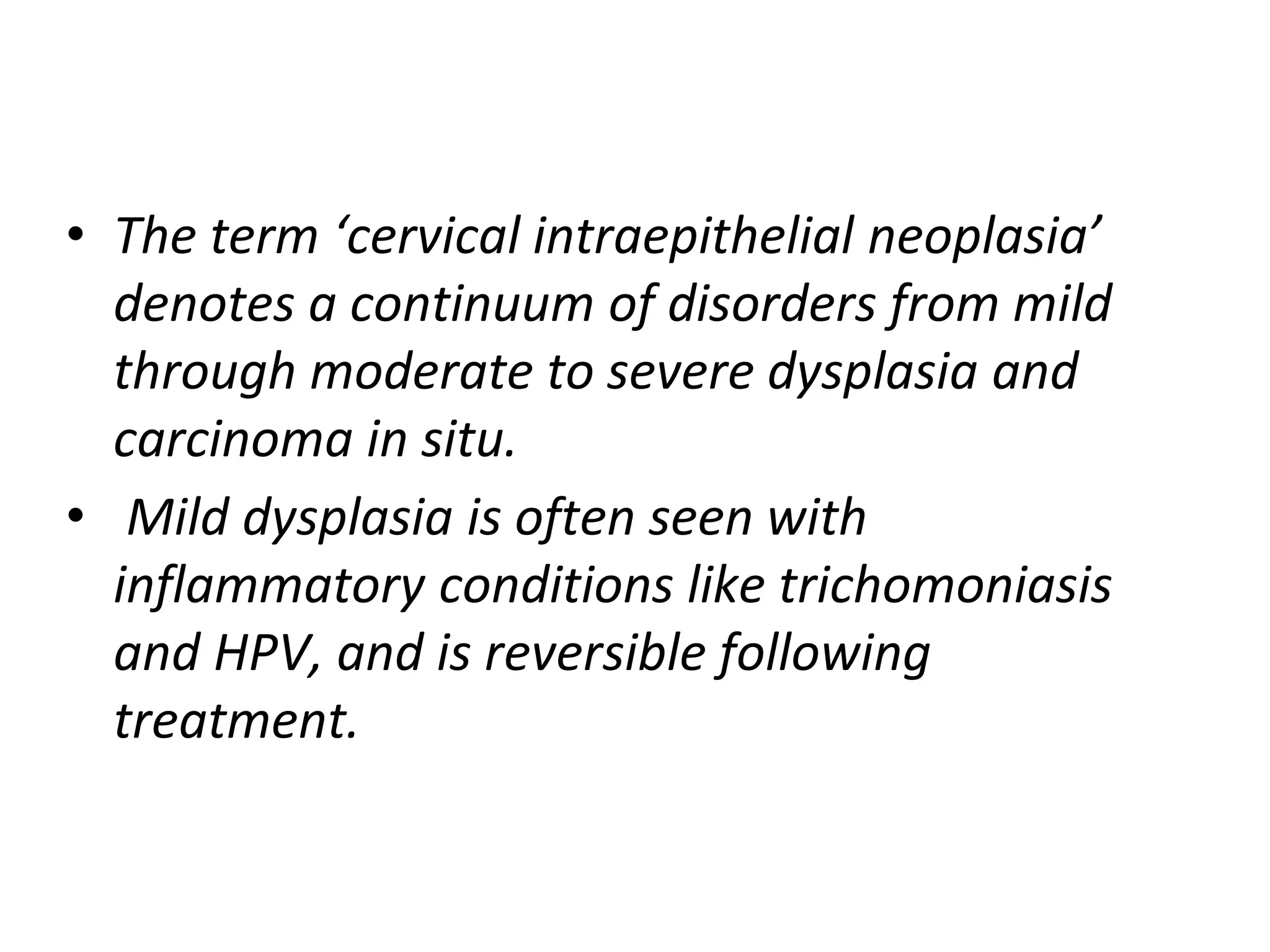 Cervical intraepithelial neoplasia, carcinoma of cervix | PPTX
