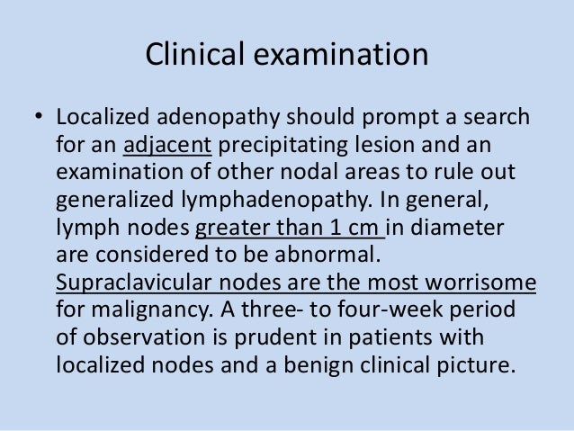 shotty cervical lymphadenopathy