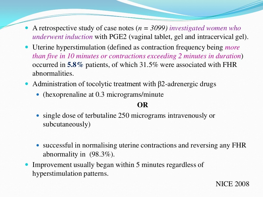 Cervical ripening and labour induction
