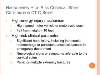 Cervical spine fracture radiology, classification and management | PPTX