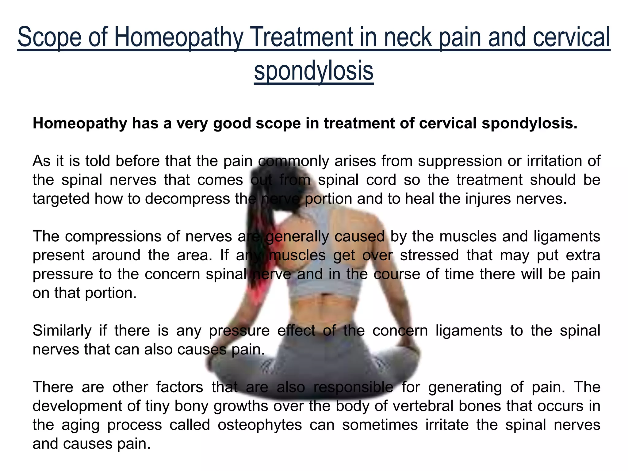 Best Homeopathic Medicines for Cervical spondylitis and neck pain | PPTX