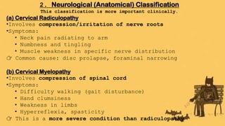 Disc Prolapse Classification Cervical Syndrome – Physiotherapy Management | PDF