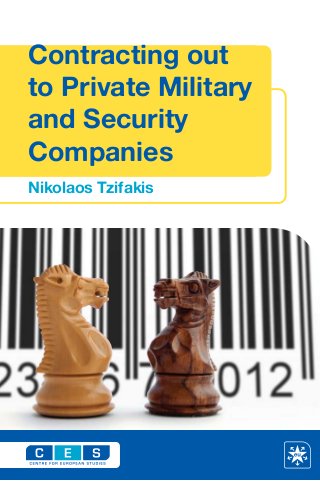 Contracting out
to Private Military
and Security
Companies
Nikolaos Tzifakis
The global trend for contracting out the supply of military and security
services is growing. Security is being transformed from a service
for the public or common good into a privately provided service.
The present paper by Nikolaos Tzifakis argues that the implications
of outsourcing security services to private agencies are not a
priori positive or negative; proper regulation of private military and
security services is important. The author recommends that states
should determine their ‘inherently governmental functions’ and keep
these functions out of the market’s reach. States should attempt to
mitigate some of the shortcomings in the operation of the private
market for security services by preventing supply from determining
its own demand. States need to avoid contracting out services to
corporations that enjoy a monopoly in the market. Instead, they
should open competitive bids for all private security contracts.
ContractingouttoPrivateMilitaryandSecurityCompaniesNikolaosTzifakis
 