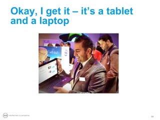 Okay, I get it – it’s a tablet
 and a laptop




PROPRIETARY & CONFIDENTIAL
                                  60
 
