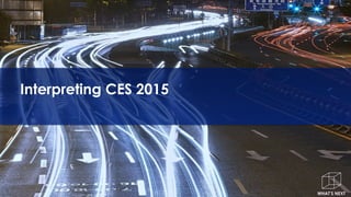Interpreting CES 2015
 