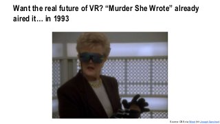 Want the real future of VR? “Murder She Wrote” already
aired it… in 1993
Source: CBS via Wired (h/t Joseph Sanchez)
 