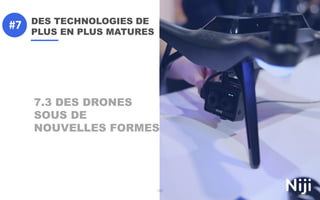 185
7.3 DES DRONES
SOUS DE
NOUVELLES FORMES
#7 DES TECHNOLOGIES DE
PLUS EN PLUS MATURES
 