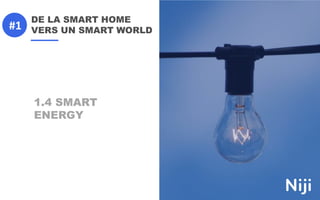 DE LA SMART HOME
VERS UN SMART WORLD
1.4 SMART
ENERGY
#1
 