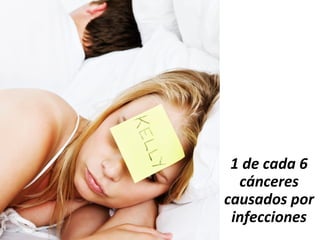 1 de cada 6
cánceres
causados por
infecciones
 