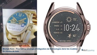 Michale Kors - Poursuit sa stratégie d’intégration de technologies dans les modèles
de montre de luxe.
 