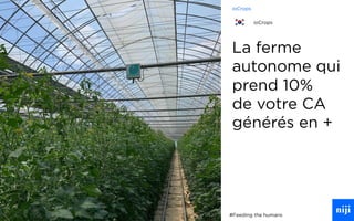 51
La ferme
autonome qui
prend 10%
de votre CA
générés en +
#Feeding the humans
ioCrops
ioCrops
 