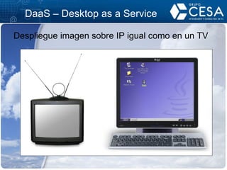 DaaS  –  Desktop as a Service Despliegue imagen sobre IP igual como en un TV 