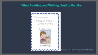 What Reading and Writing Used to Be Like
“Passionate Learners - Student Engagement” © 2016 Pernille Ripp
 