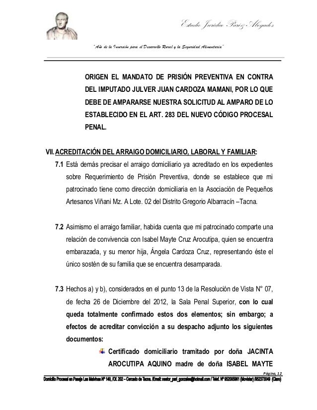 Cesacion de prision preventiva julver cardozo
