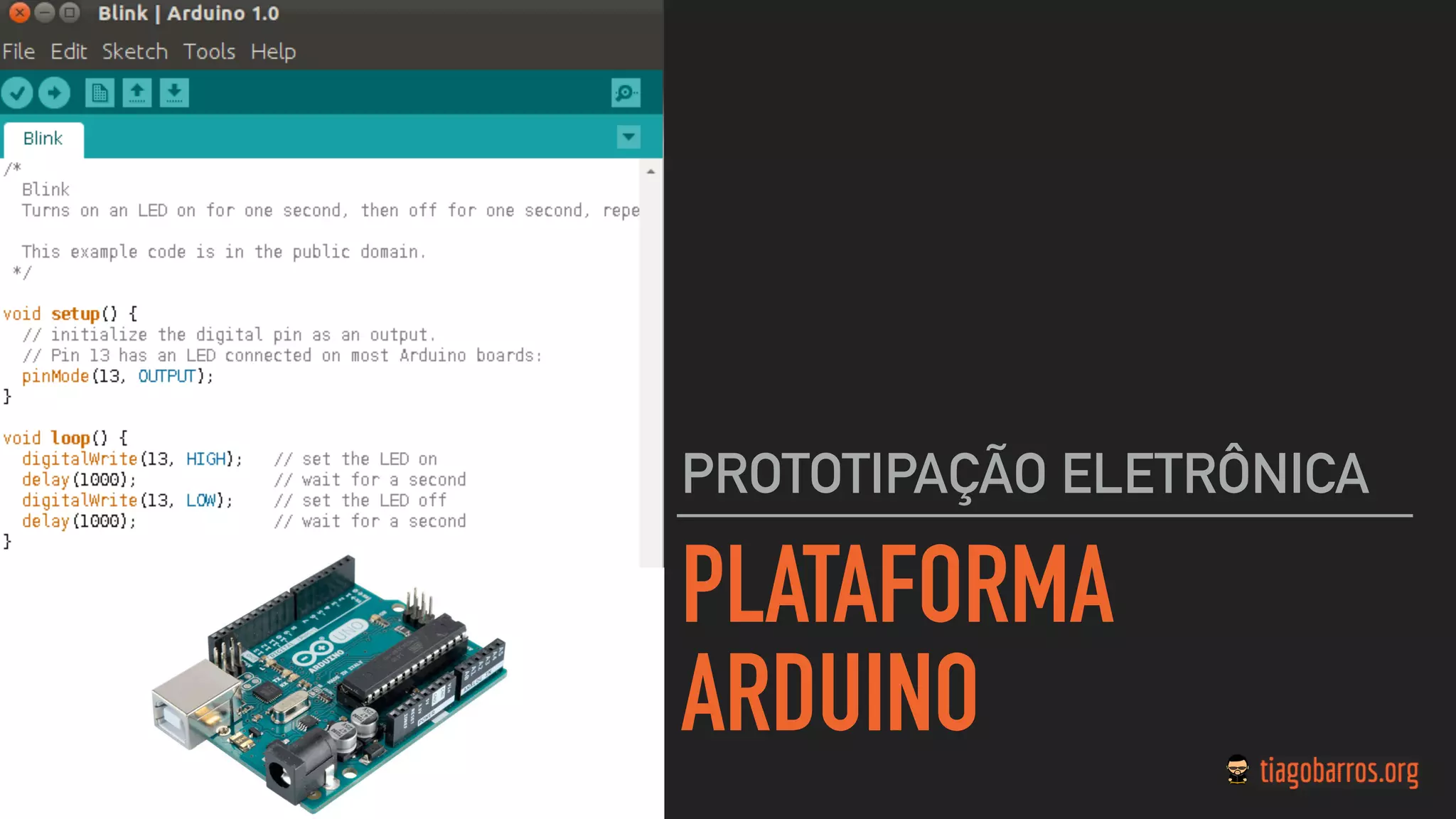 PLATAFORMA
ARDUINO
PROTOTIPAÇÃO ELETRÔNICA
 